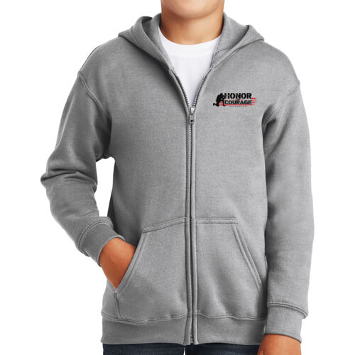 LC - Youth Heavy Blend Full Zip Hooded Sweatshirt Thumbnail