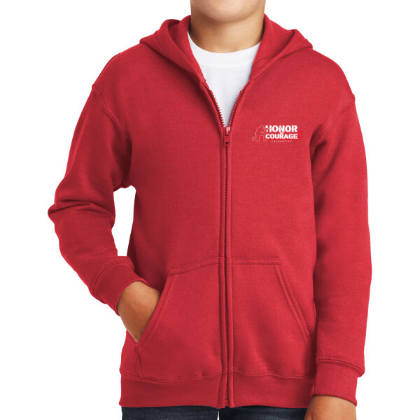 LC - Youth Heavy Blend Full Zip Hooded Sweatshirt Thumbnail
