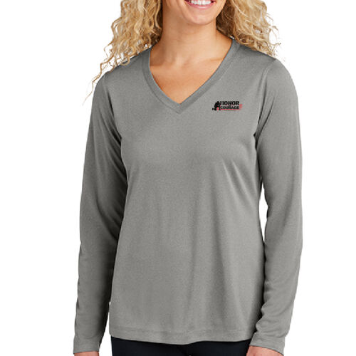 LC - Ladies Long Sleeve PosiCharge ® Competitor V Neck Tee Thumbnail