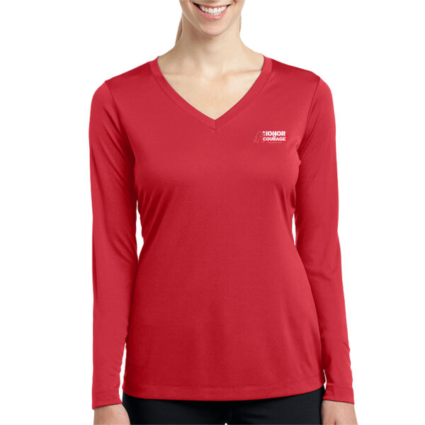 LC - Ladies Long Sleeve PosiCharge ® Competitor V Neck Tee Thumbnail